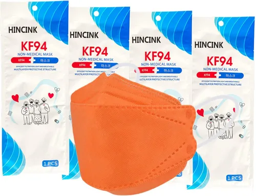 Miniatura 8 de Paquete de 20 mascarillas KF94 negras empaquetadas individualmente, unisex, filtros de 4 capas para adultos y mayores, coloridos