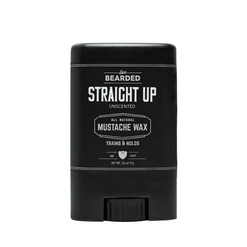 Live Bearded Barra de cera para bigote, 0.35 onzas, fabricada en los Estados Unidos con ingredientes totalmente naturales, agarre medio y estilo de