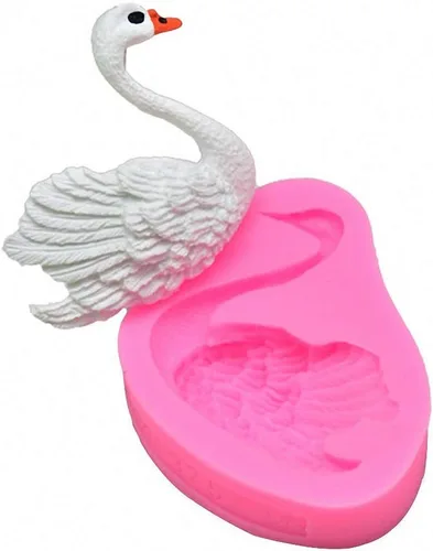 Miniatura 7 de Paquete de 2 moldes de silicona para fondant de cisne, chocolate, caramelo, azúcar, manualidades, goma de mascar, herramientas de decoración