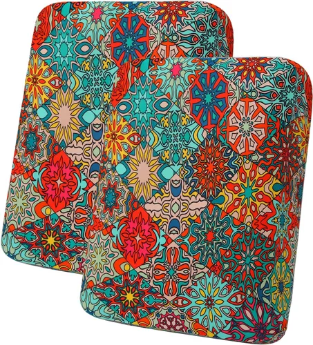 Miniatura 144 de hyha Fundas de cojín estampadas para sofá al aire libre, fundas florales lavables para muebles de patio, exteriores, funda de repuesto para asiento