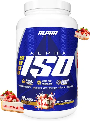 Miniatura 18 de Alpha Supps ISO - Polvo aislado de proteína de suero de leche 100% bajo en carbohidratos, 0.88 onzas por porción, ayuda a apoyar el crecimiento