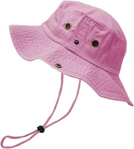 Miniatura 9 de Glory Max Sombrero de pescador de algodón lavado con correa de barbilla gorra de pesca Sun Safari Boonie Negro