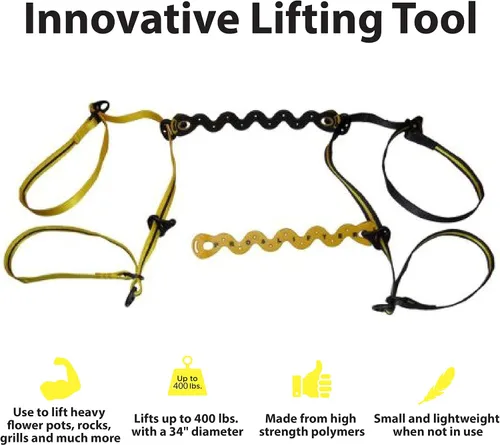 Miniatura 2 de ProLifter - Correas de elevación de soporte para plantas de 400 libras para mover rocas pesadas, bolas de raíz, macetas de jardinería, macetas
