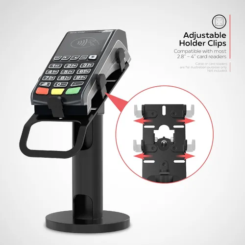 Miniatura 4 de CTA Digital Soporte universal para lector de tarjetas de crédito, soporte de terminal de lector para estaciones POS Verifone, Ingenico y Pax