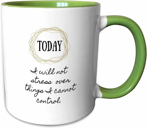 Miniatura 9 de 3dRose Image of Today I Will Not Stress Over Things I Cannot Control - Taza negra de dos tonos de 11 oz