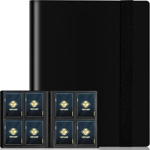 Miniatura 8 de Carpeta de tarjetas de 4 bolsillos para 160 fundas, carpeta de tarjetas Ablum para colección de tarjetas intercambiables para tarjetas deportivas