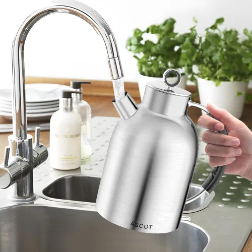 Miniatura 5 de ASCOT Hervidor eléctrico, hervidor de té eléctrico, hervidor de agua caliente, acero inoxidable, 1.5L, 1500 W, calentador de té y agua hirviendo