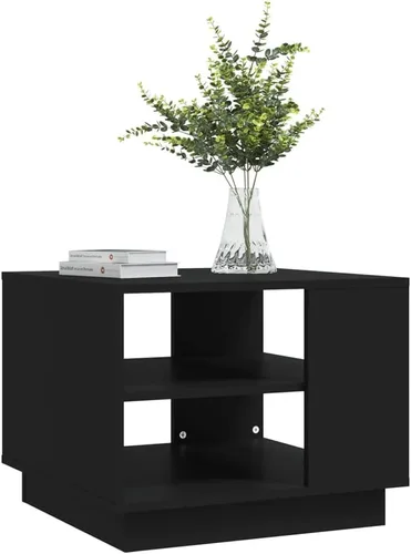 Miniatura 5 de mesas de Centro para sala Juego de mesa de comedor color negro 21.7 x 21.7 x 16.9 pulgadas, madera de ingeniería, adecuada para dormitorios, salas