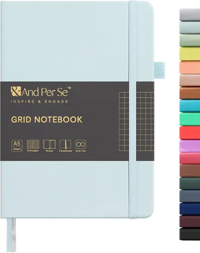 Miniatura 70 de &And Per Se - Cuaderno en blanco, 160 páginas, 5.7 x 8 pulgadas, cuaderno de rayas estrechas con papel grueso para escribir, cuaderno de tapa dura