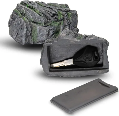 Miniatura 8 de Ocultador de llaves de hongo – Caja de llaves oculta para exteriores, resistente a la intemperie, estatua de jardín de resina con compartimento