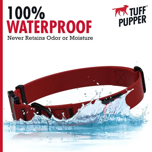 Miniatura 7 de Tuff Pupper Collar de acción impermeable para perros Collar de perro resistente al agua A prueba de desgarros y sin olor Herrajes metálicos
