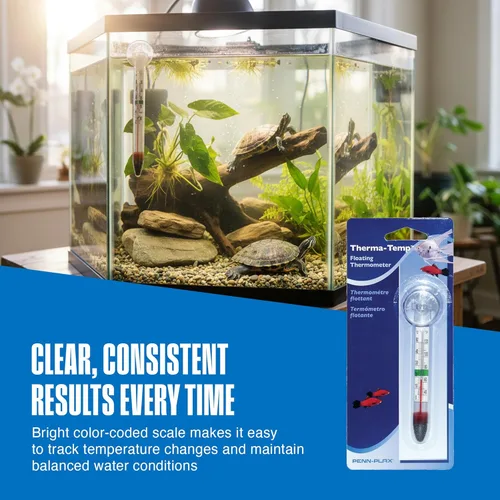 Miniatura 6 de PENN-PLAX Termómetro flotante Therma-Temp para acuario, sin mercurio, seguro para peces de agua dulce y salada