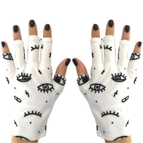 Miniatura 74 de ManiGlovz - Guantes de uñas originales con protección UPF 50+ UV Guantes de manicura de gel y guantes anti UV sin dedos para mujeres Se pueden