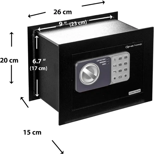 Miniatura 3 de Genie Hand Caja de seguridad antirobo, apertura controlada con temporizador, bloqueo de clase B, tecnología antirebote y llaves de apertura
