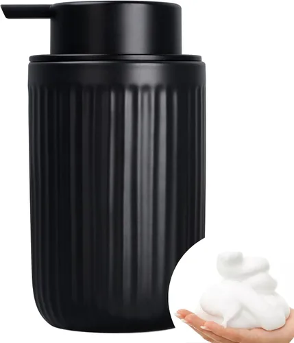 Miniatura 18 de BosilunLife Dispensador de Jabón de Manos de Espuma - Dispensador de Jabón de Espuma de Cerámica para Baño de 12 oz Dispensador de Jabón Líquido