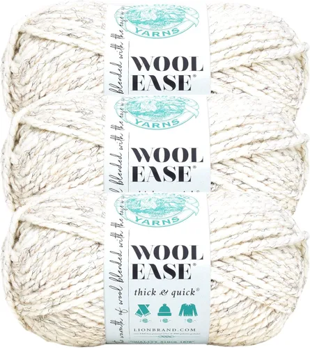 Miniatura 123 de Lion Brand Yarn - Ovillo de lana Wool-Ease Thick & Quick color fuerza aérea