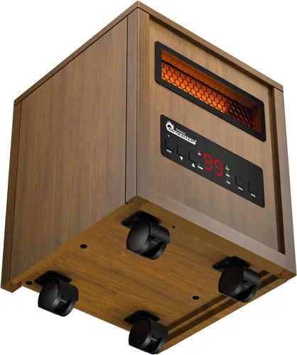 Miniatura 5 de DR. INFRARED HEATER DR-123 - Calentador de espacio portátil para interiores con control remoto, calefacción dual de 1500 W, 4 ruedas para movilidad