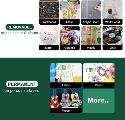 Miniatura 4 de SILENART Marcadores de Tiza Morados para Pizarra, Rotulador de Tiza Líquida para Pizarra, Calendario de Borrado en Seco, Tablero, Ventanas de Coche