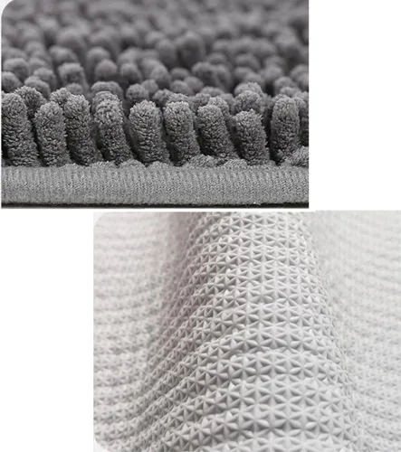 Miniatura 3 de Reyox Tapete de baño de felpilla, tapetes para inodoro en forma de U, tapete de baño de felpa suave, absorbente y peludo, tapete de contorno