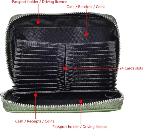 Miniatura 4 de Easyoulife Funda de cuero genuino para tarjetas de crédito RFID Travel Passport Wallet