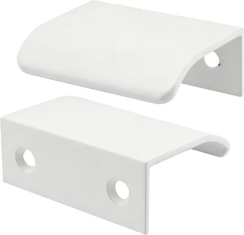 Miniatura 40 de Tiradores negros de 3.94 pulgadas para gabinete, 6 unidades, espacio entre agujeros de 2.52 pulgadas, tiradores de borde de aleación de aluminio