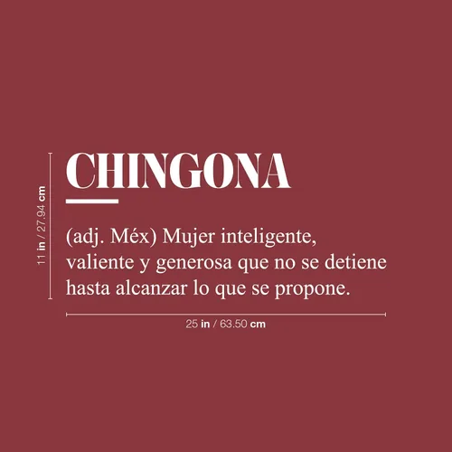 Miniatura 3 de Calcomanía de vinilo para pared, Chingona, 11 x 25 pulgadas, linda inspiradora y sarcástica divertida frase mexicana para oficina, negocios, tienda
