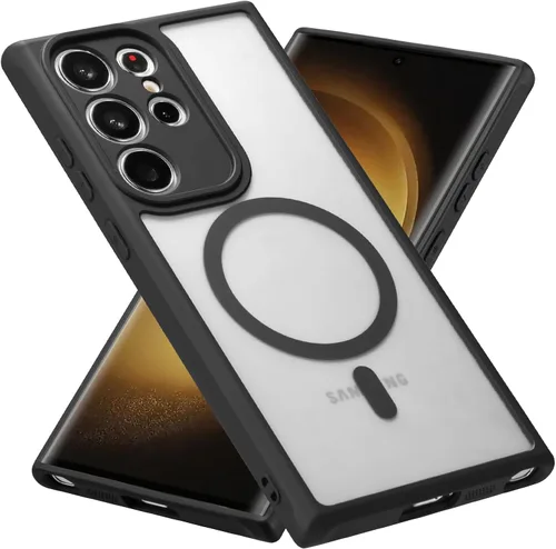 Miniatura 14 de RALEAVO - Funda magnética para Samsung Galaxy S22 [Compatible con Magsafe], cubierta mate y brillante delgada, parte trasera de policarbonato duro