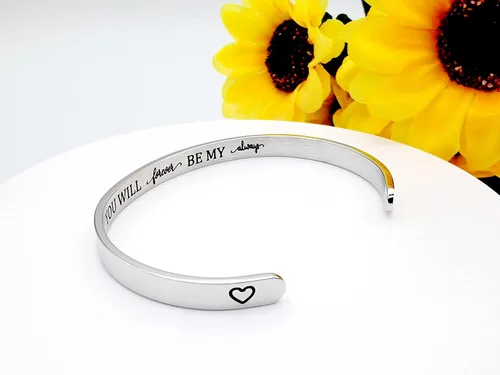 Miniatura 244 de Pulseras inspiradoras para mujer, joyería de acero inoxidable, con refranes, pulsera motivacional con mensaje oculto, pulseras grabadas para mejor