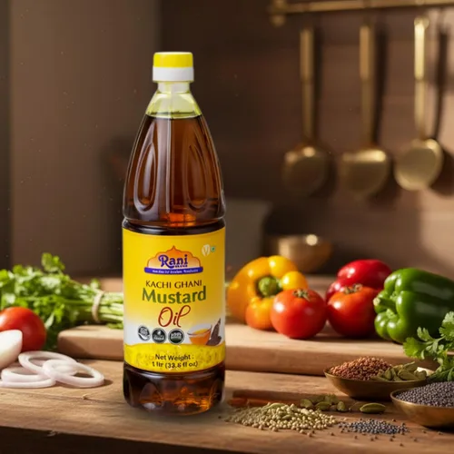 Miniatura 4 de Aceite de mostaza Rani (Kachi Ghani) 33.8 onzas (1 litro) sin OMG Sin gluten Vegano 100% natural Kosher