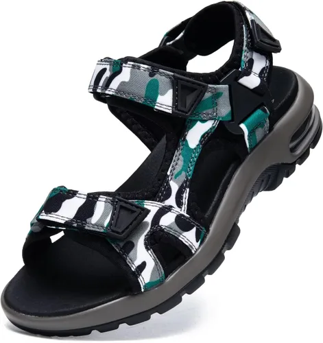 visionreast Sandalias para niños con estampado de camuflaje para niños, sandalias deportivas de moda para exteriores, sandalias atléticas