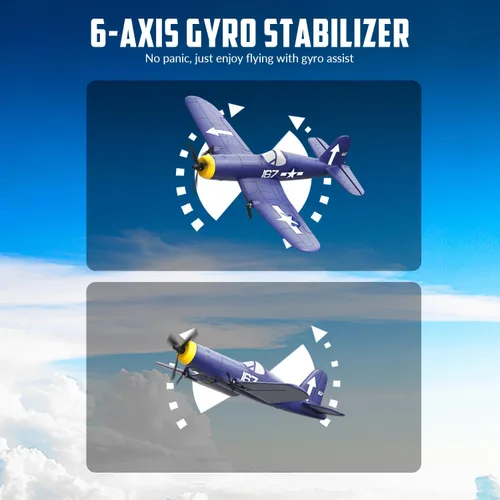 Miniatura 7 de Avión RC de 3 canales de la marca volantexrc, avión de control remoto de combate, juguetes de avión de combate, estabilizador de giro de 6 ejes