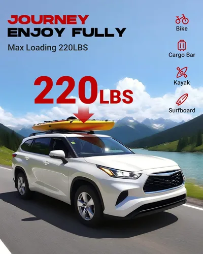 Miniatura 5 de HEKA Barras Transversales con Candado para Techo, Compatibles con Toyota Highlander 2020-2026 L & LE & Hybrid LE & Hybrid LE Nightshade
