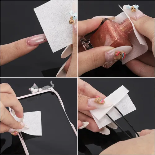 Miniatura 5 de BTYMS 650 toallitas de uñas sin pelusa, almohadillas de algodón de 2 x 2 pulgadas