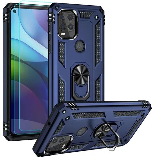Miniatura 9 de Androgate Funda compatible con Moto G Stylus 5G con protector de pantalla HD, soporte de anillo de grado militar, soporte para automóvil, prueba