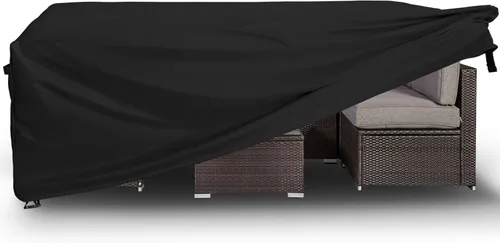 Miniatura 14 de Easy-Going Funda rectangular para muebles de patio, impermeable, para mesa de comedor y silla, anti-UV, juego de fundas de sofá seccional exterior