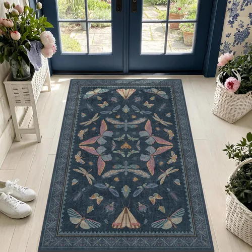 Miniatura 119 de Hazo Haus Alfombra de Baño Bohemia Lavable 2x3, Alfombras Pequeñas para Cocina, Tocador, Puerta Principal Entrada Interior, Antideslizante Pelo Bajo