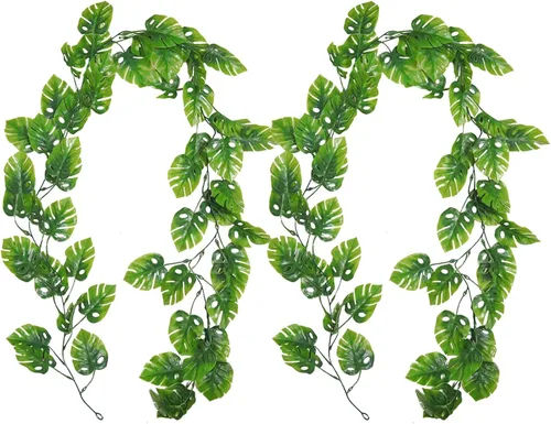 Miniatura 14 de RECUTMS Paquete de 2 guirnaldas artificiales de eucalipto con hojas de sauce de 6 pies, planta colgante falsa de seda, hojas de sauce de eucalipto