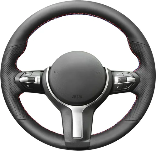 Miniatura 49 de MEWANT - Funda para volante de automóvil cosida a mano de Athsuede para BMW F87 M2 F80 M3 F82 M4 M5 F12 F13 M6 F85 X2 X5 M F86 X6 M F33 F30 M
