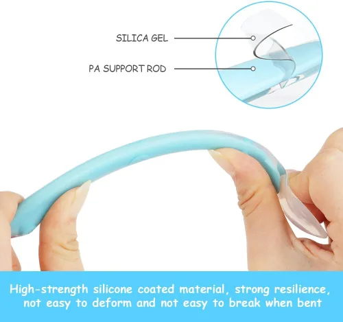 Miniatura 4 de Vicloon Cucharas de silicona para bebés, 5 cucharas de alimentación para entrenamiento de bebés para la primera etapa de 4 meses, suministros