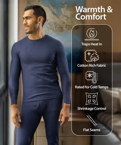 Miniatura 5 de Indera pantalón térmico para hombre, tradicional, largo Johns