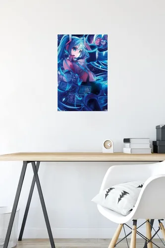 Miniatura 5 de Trends International Hatsune Miku - Póster de pared con pantallas, 14.725 x 22.375 pulgadas, paquete de póster y montaje prémium Paquete de póster