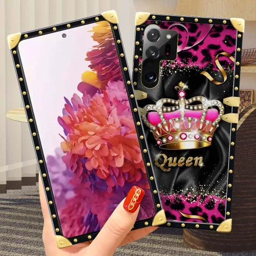 Miniatura 5 de Funda compatible con Samsung Galaxy S23 Ultra, J Crown Queen con estampado de leopardo de lujo, elegante, suave, TPU, a prueba de golpes, protección