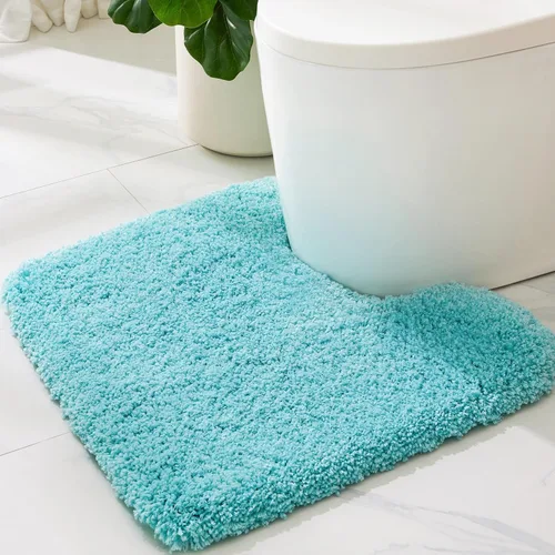 Miniatura 46 de ILANGO Alfombras de Baño Beige 32" × 20" Antideslizantes y Súper Absorbentes Extra Gruesas Suaves, Alfombra de Baño Lavable para Piso, Alfombra