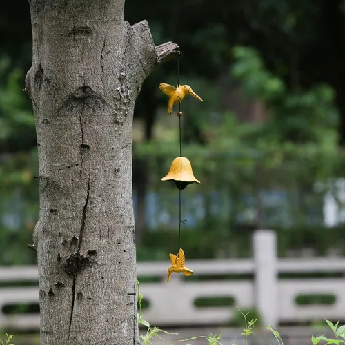 Miniatura 4 de Carillón de viento japonés de hierro fundido para exteriores, adorno para jardín, patio y balcón, decoración de campana de viento de metal colgante