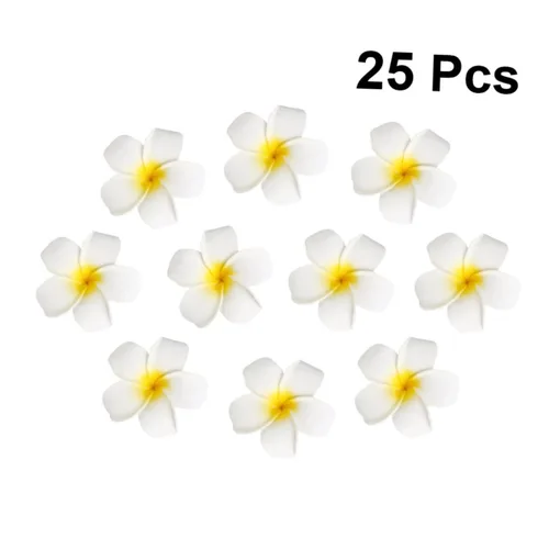 Miniatura 5 de FOMIYES 25 horquillas Frangipani para mujer, pinzas de pelo de flores de simulación, pinzas negras para novia, para playa, bodas, fiestas
