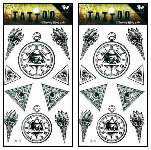 Miniatura 4 de Tatuajes 2 hojas de fantasía ángel águila pájaro alas temporales tatuajes adhesivos falsos cuerpo brazo pecho hombro tatuajes para adolescentes, 32.