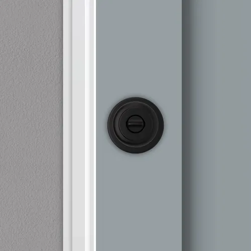 Miniatura 8 de Kwikset Cove - Pomo de puerta de privacidad interior con cerradura, manija de puerta para baño y dormitorio, pomo de puerta negro mate con cerradura