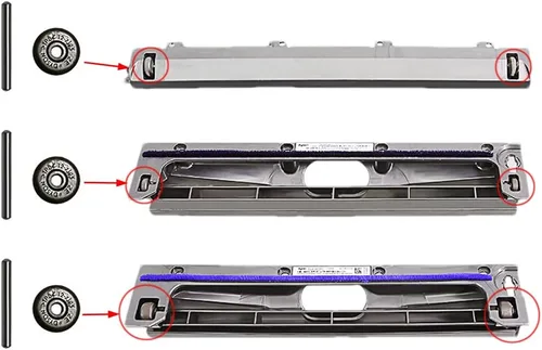 Miniatura 2 de Paquete de 2 ejes y rodillos motorizados Ruedas de eje pequeño para Dyson DC35 DC45 DC62 All V6 SV03 SV05 SV07 SV09 Aspiradora Powerheads Reemplazo