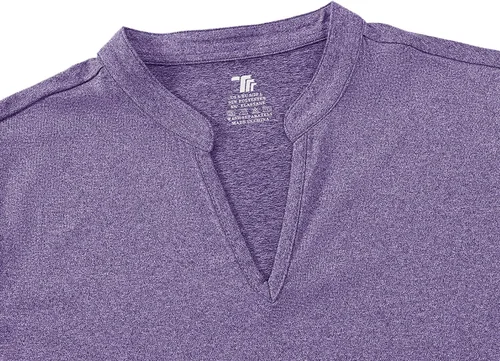 Miniatura 4 de BGOWATU Camiseta polo de golf para mujer, sin mangas, cuello en V, sin cuello, protección UV, secado rápido, ligera