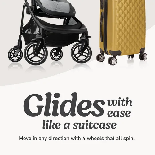 Miniatura 8 de Graco Premier Modes Merge - Carriola con ruedas EZ Spin para rotación de 360 grados, 3 modos: portabebés de asiento de automóvil, capazo portabebés